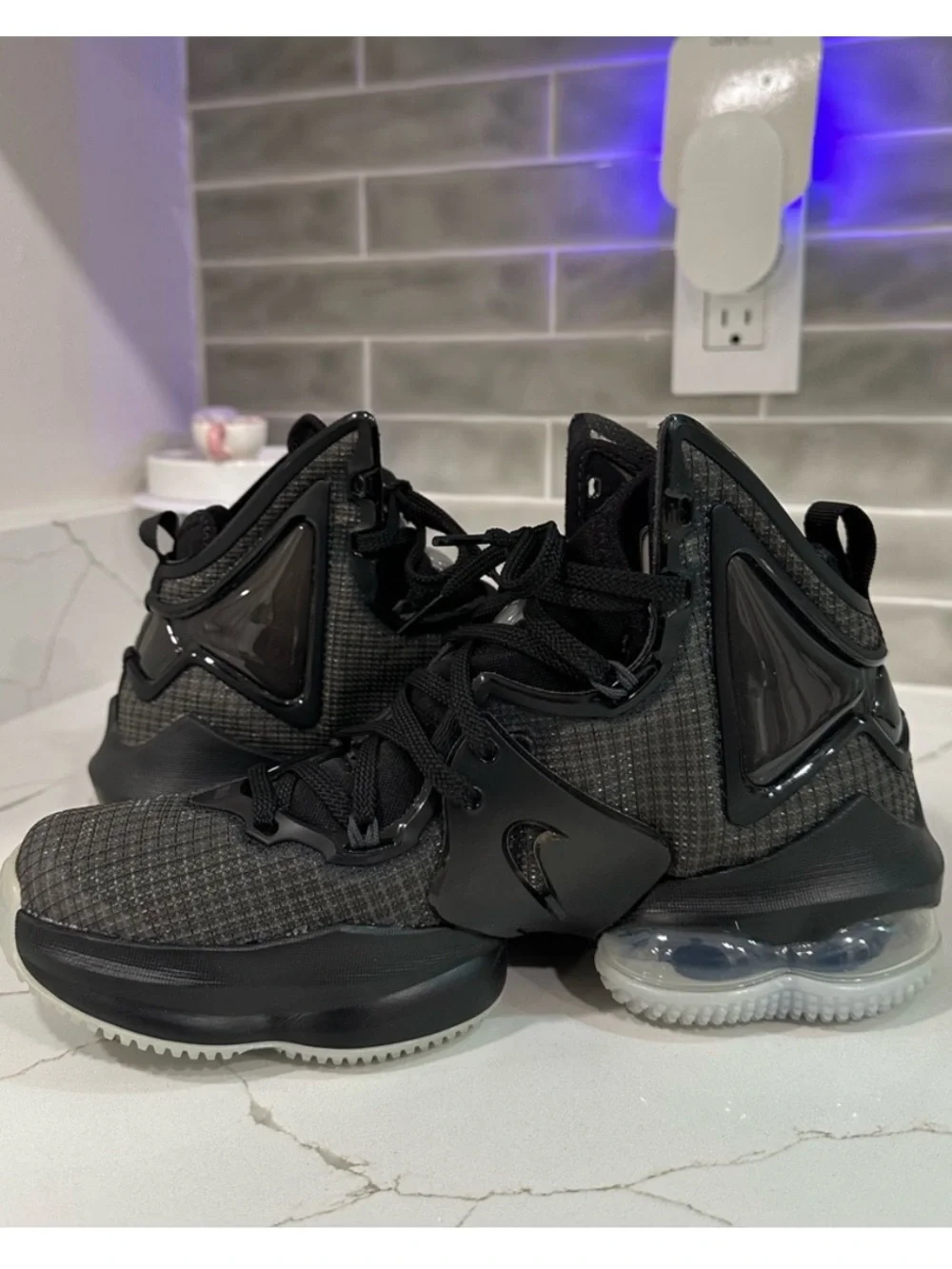 Nike LeBron XIX Sneakers. Youth Size 5.5 Color Black.